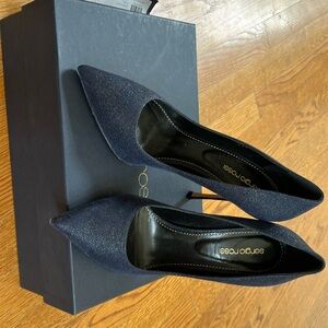 Sergio Rossi denim blue pump